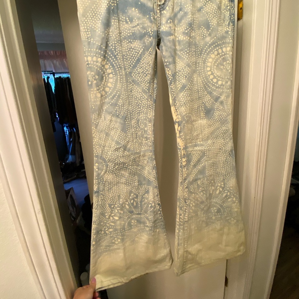 Free People Embellished Flare Denim Size 25 EUC